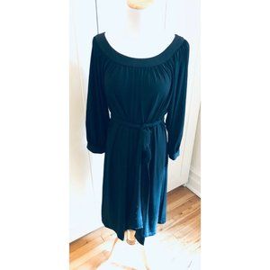 Donna Ricco New York Vintage Black Belted Shift Dress Size 8